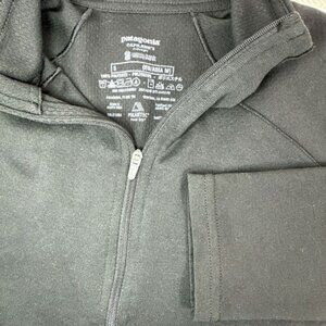 Patagonia Shirt Womens Small Black Capilene Baselayer Midweight 1/4 Zip Pullover